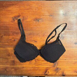 Black Padded Lace Bra 34C